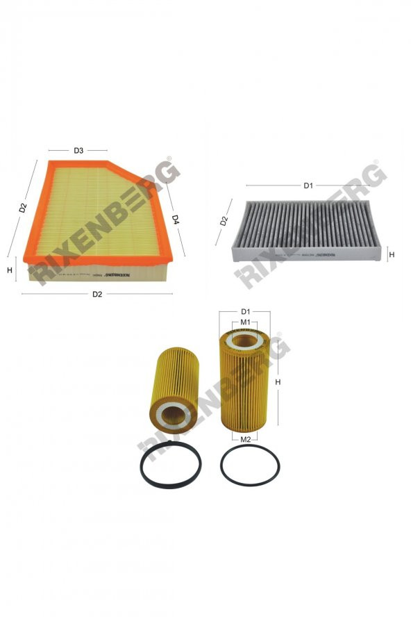 Volvo XC70 II 2.4 D5 185-205-215 Hp 07 > Rixenberg Filtre Bakım Seti ürün görseli