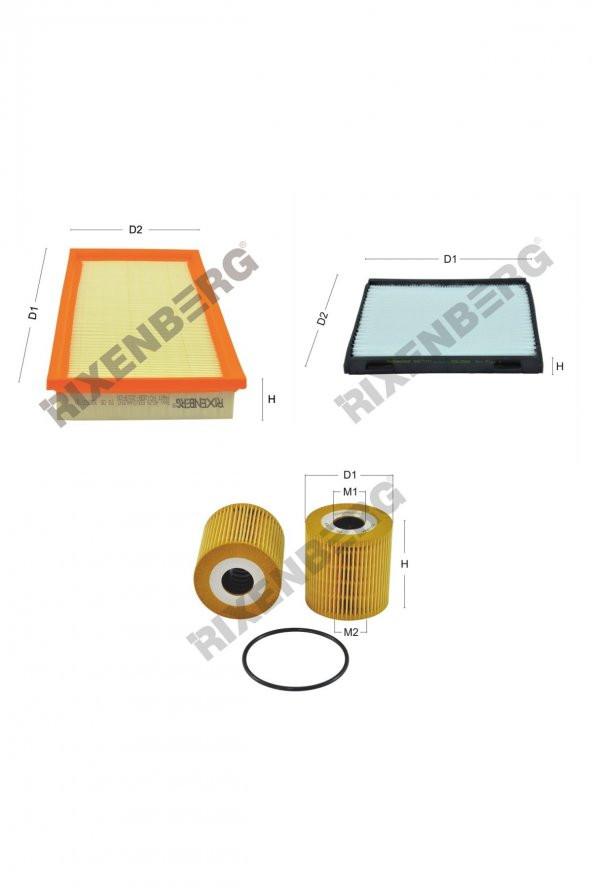Volvo V40 1.8 (VW) 115 Hp 95-99 Rixenberg Filtre Bakım Seti ürün görseli