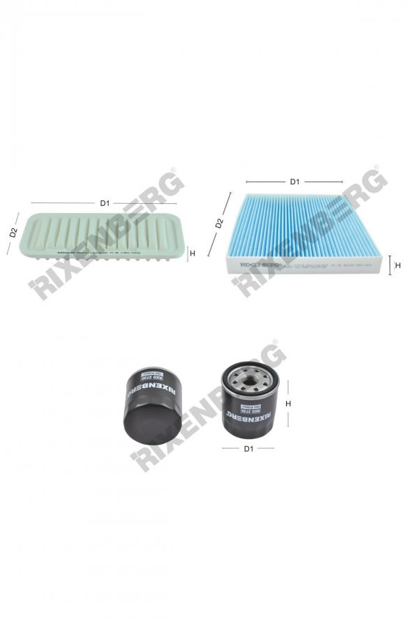 Toyota Yaris III (XP13) 1.0 12V 69 Hp 11 > Rixenberg Filtre Bakım Seti ürün görseli