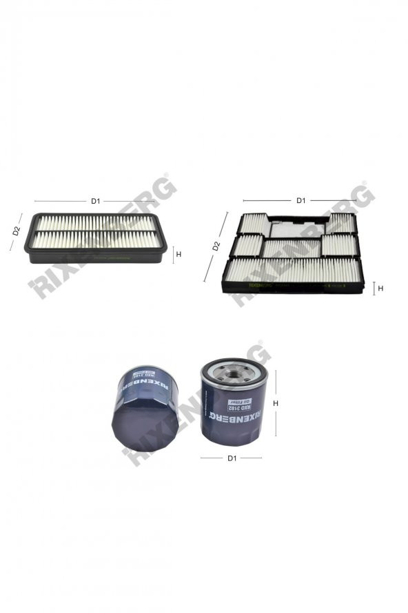 Toyota Corolla VIII (E11) 1.9 D 69 Hp 00-01  Rixenberg Filtre Bakım Seti ürün görseli