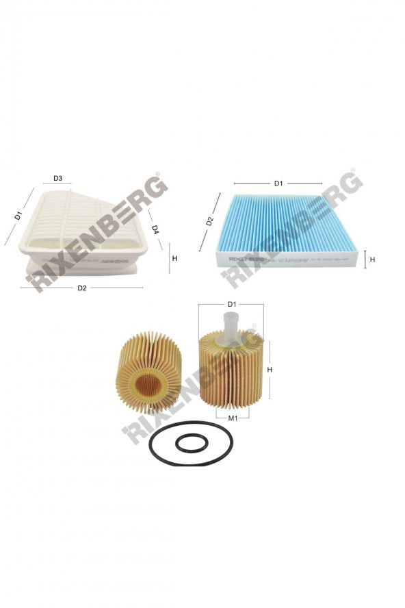 Toyota Avensis III (T27) 2.0 D-4D 124 Hp 11 >  Rixenberg Filtre Bakım Seti ürün görseli 1