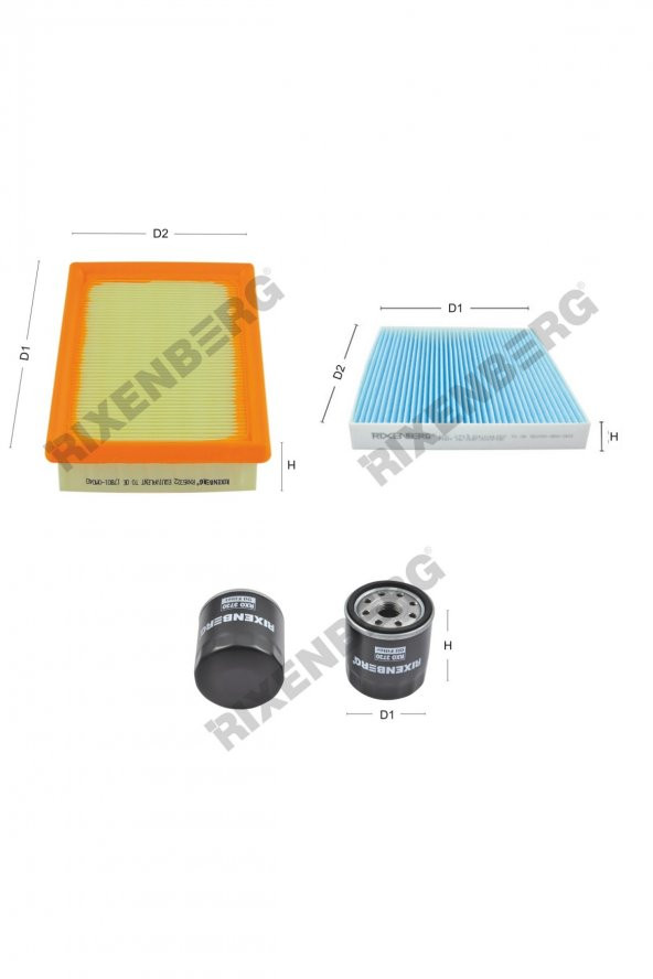 Toyota Corolla XI (E18) 1.5 Hybrid 73 Hp 14 >  Rixenberg Filtre Bakım Seti ürün görseli