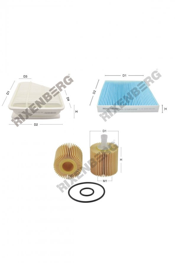 Toyota Verso 2.2 D-CAT 177 Hp 09 >  Rixenberg Filtre Bakım Seti ürün görseli