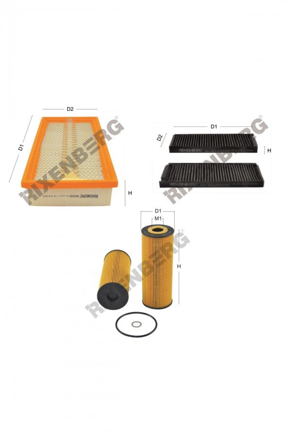 Ssangyong Rexton 2.0 Xdi 155 Hp 11 > Rixenberg Filtre Bakım Seti ürün görseli