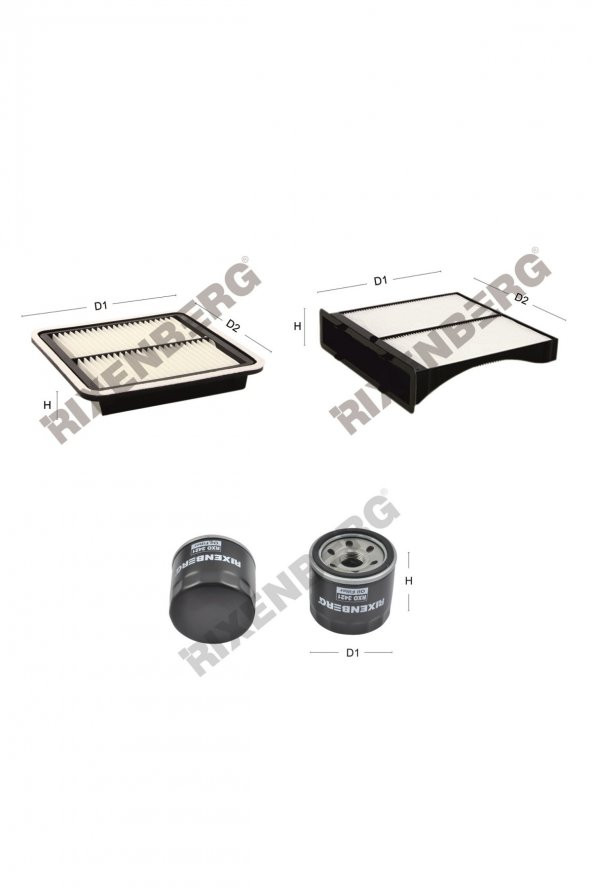 Subaru Forester (SH) 2.5XT 230 Hp 08 > Rixenberg Filtre Bakım Seti ürün görseli