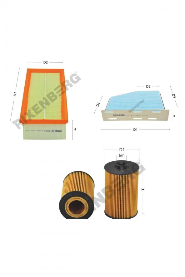 Skoda Yeti 2.0 Tdi (5L) 150 Hp 15 > Rixenberg Filtre Bakım Seti ürün görseli