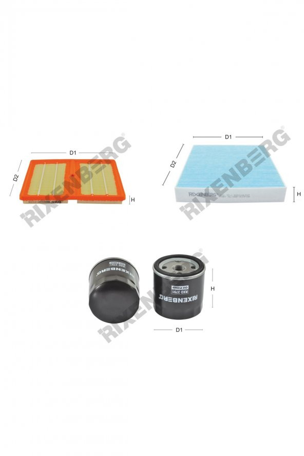 Skoda Octavia III 1.0 Tsi (5E) 115 Hp 16 > Rixenberg Filtre Bakım Seti ürün görseli