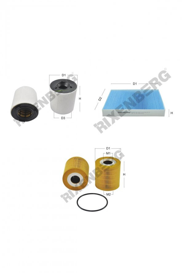 Skoda Fabia II 1.2 Tdi 75 Hp 10-14 Rixenberg Filtre Bakım Seti ürün görseli