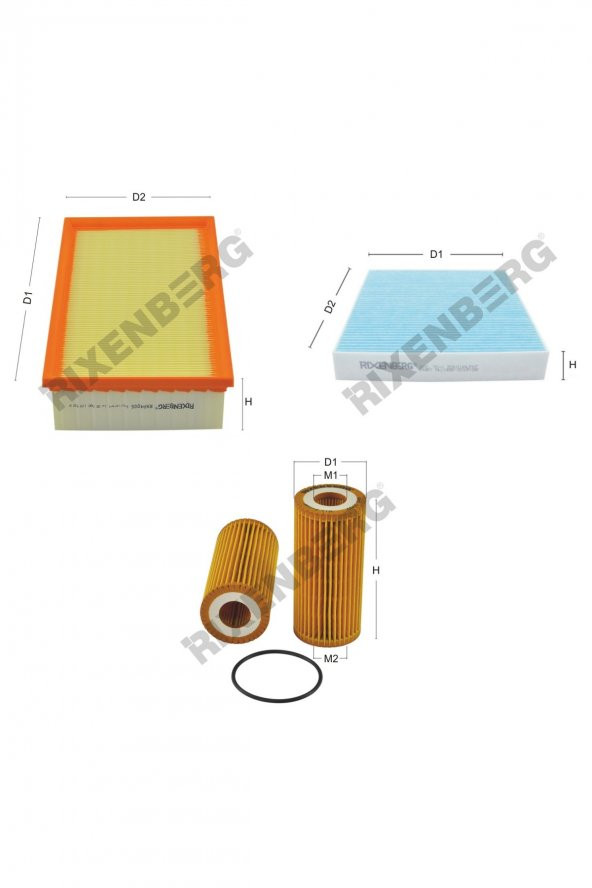 Skoda Octavia III 1.8 Tsi (5E) 180 Hp 13 > Rixenberg Filtre Bakım Seti ürün görseli