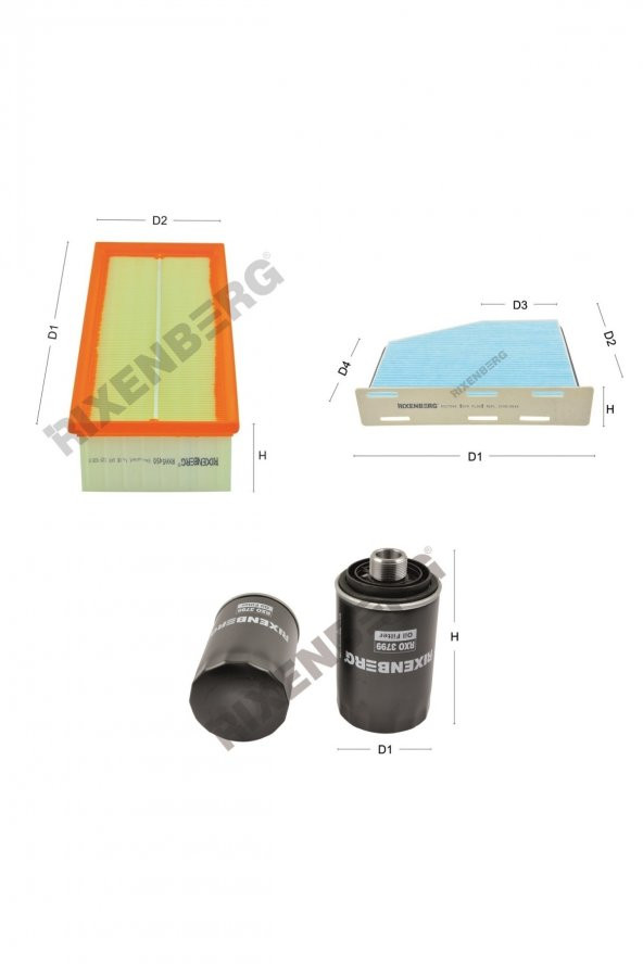 Skoda Superb II 2.0 Tfsi (3T) 200 Hp 10 > Rixenberg Filtre Bakım Seti ürün görseli