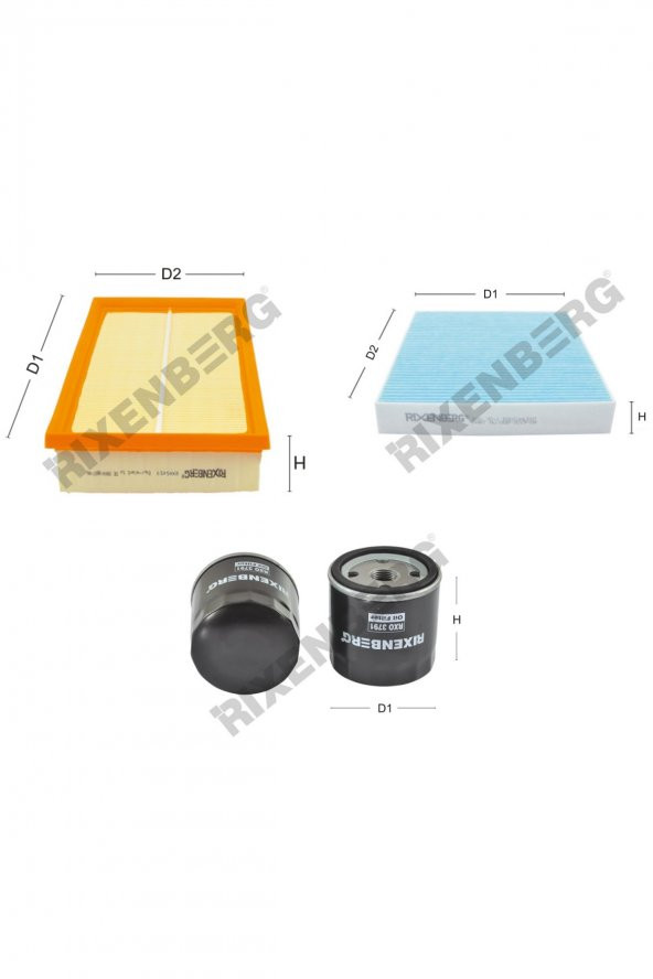 Skoda Octavia III 1.5 Tsi (5E) 131-150 Hp 17 > Rixenberg Filtre Bakım Seti ürün görseli