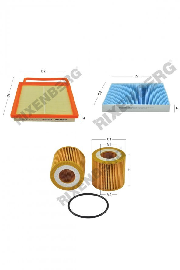 Skoda Fabia I 1.2 54 Hp (Motor Kodu AWY) 02-08 Rixenberg Filtre Bakım Seti ürün görseli