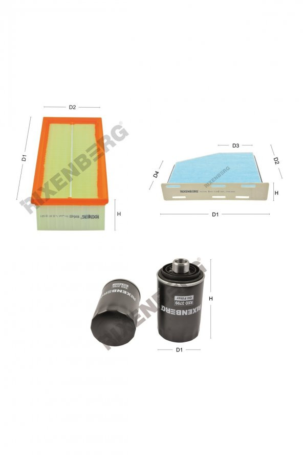 Skoda Superb II 1.8 Tsi (3T) 160 Hp 08 > Rixenberg Filtre Bakım Seti ürün görseli