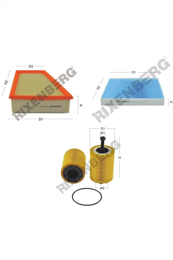 Skoda Fabia II 1.9 Tdi 105 Hp 07-10 Rixenberg Filtre Bakım Seti ürün görseli