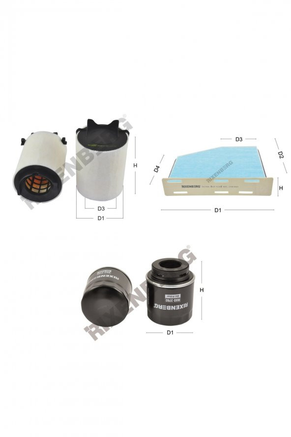 Skoda Octavia II 1.2 Tsi 105 Hp 10-13 Rixenberg Filtre Bakım Seti ürün görseli