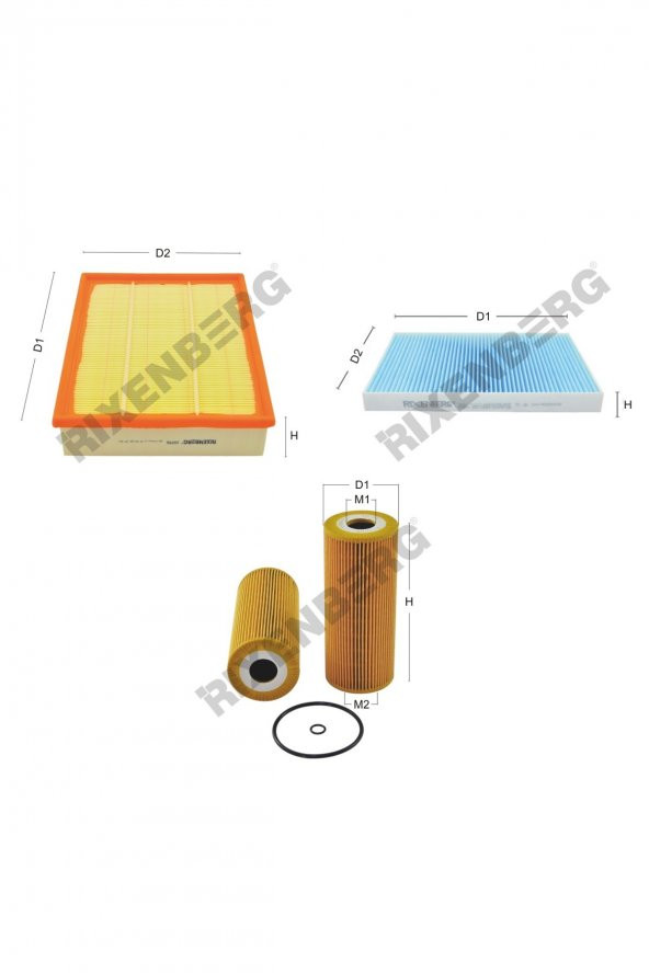 Skoda Superb 1.9 Tdi 100-105-115-130 Hp 01-08 Rixenberg Filtre Bakım Seti ürün görseli