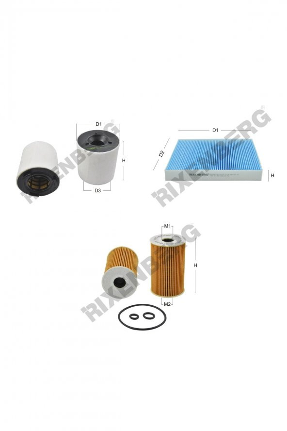 Skoda Roomster 1.6 Tdi (5J) 90-105 Hp 10 > Rixenberg Filtre Bakım Seti ürün görseli