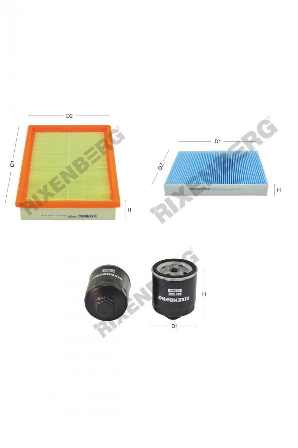 Skoda Fabia I 1.4 16V 75-100 Hp 99-08 Rixenberg Filtre Bakım Seti ürün görseli