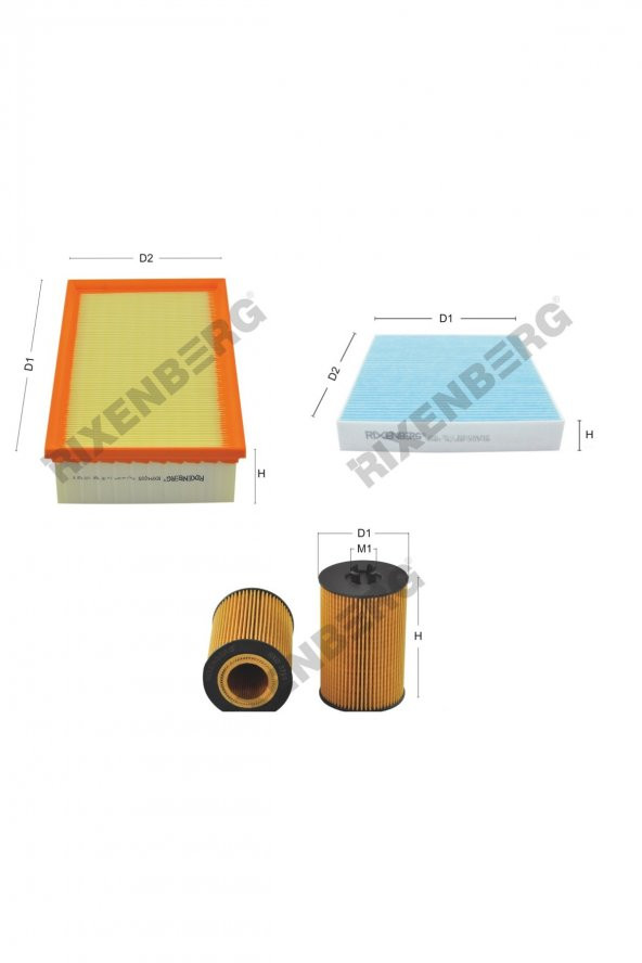 Skoda Superb III 1.6 Tdi (3V) 120 Hp 15 > Rixenberg Filtre Bakım Seti ürün görseli