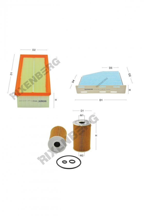 Skoda Superb II 1.6 Tdi (3T) 105 Hp 10 > Rixenberg Filtre Bakım Seti ürün görseli 1