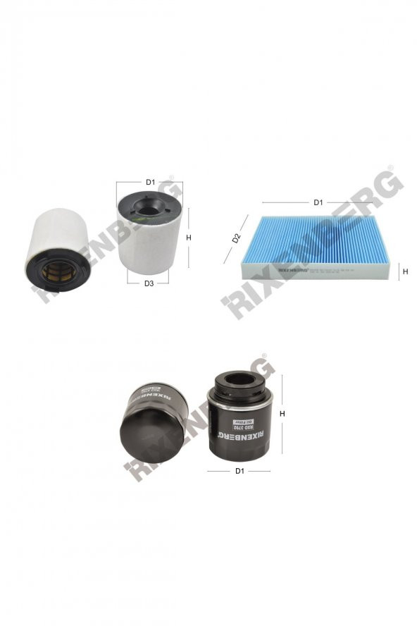 Skoda Fabia II 1.4 Tsi Rs 180 Hp 10-14 Rixenberg Filtre Bakım Seti ürün görseli 1
