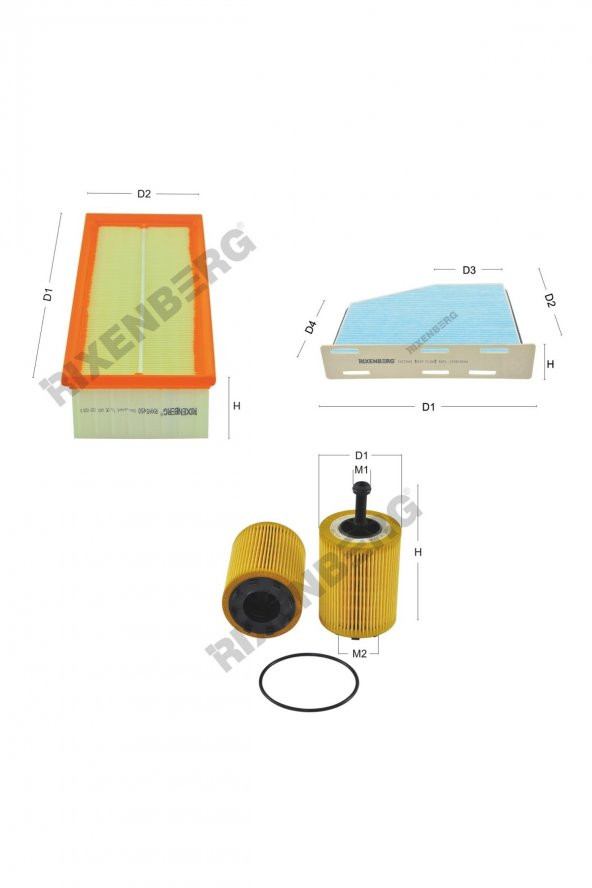 Skoda Superb II 1.9 Tdi (3T) 105 Hp 08-10 Rixenberg Filtre Bakım Seti