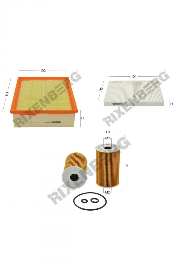 Seat Exeo 2.0 Tdi  120-143-170 Hp (Motor Kodu Cjca) 09 > Rixenberg Filtre Bakım Seti ürün görseli