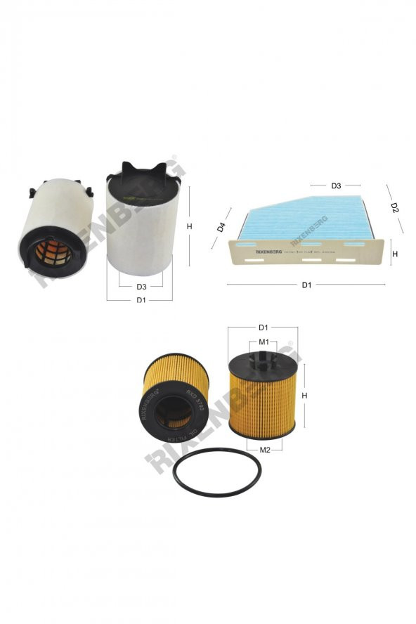 Seat Leon II 1.4 Tsi (1P1) 125 Hp (Araç No …1p_8_119 000) 07 > Rixenberg Filtre Bakım Seti ürün görseli