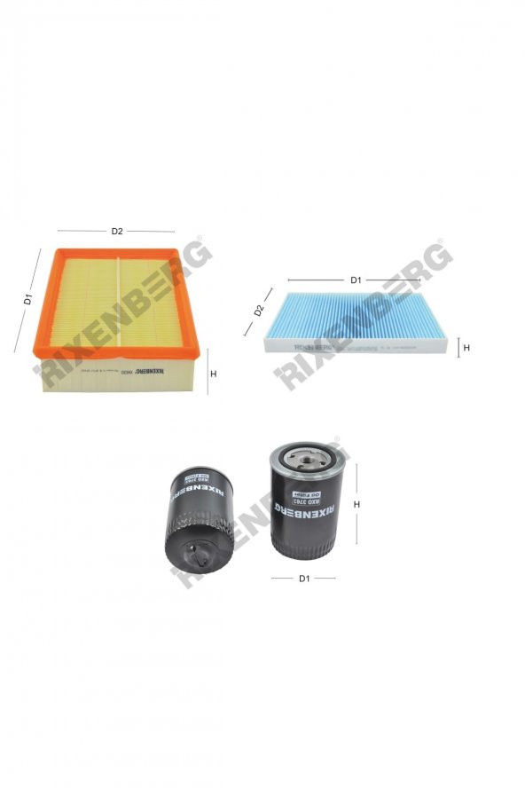 Seat Cordoba I 1.9d / 1.9d Turbo 64-75 Hp 92-99 Rixenberg Filtre Bakım Seti ürün görseli