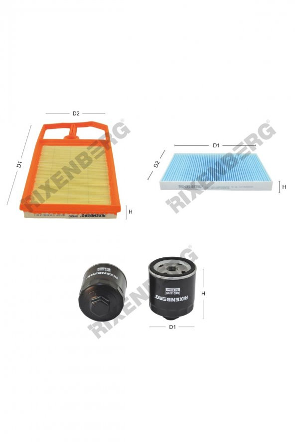 Seat Leon I 1.4 16V (1M1) 75 Hp 99-05 Rixenberg Filtre Bakım Seti ürün görseli