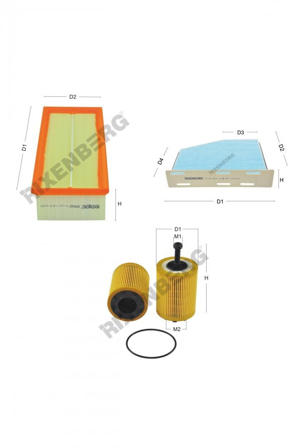 Seat Altea 2.0 Tdi 140 Hp (Motor Kodu bkd,bmm) 04 > Rixenberg Filtre Bakım Seti ürün görseli