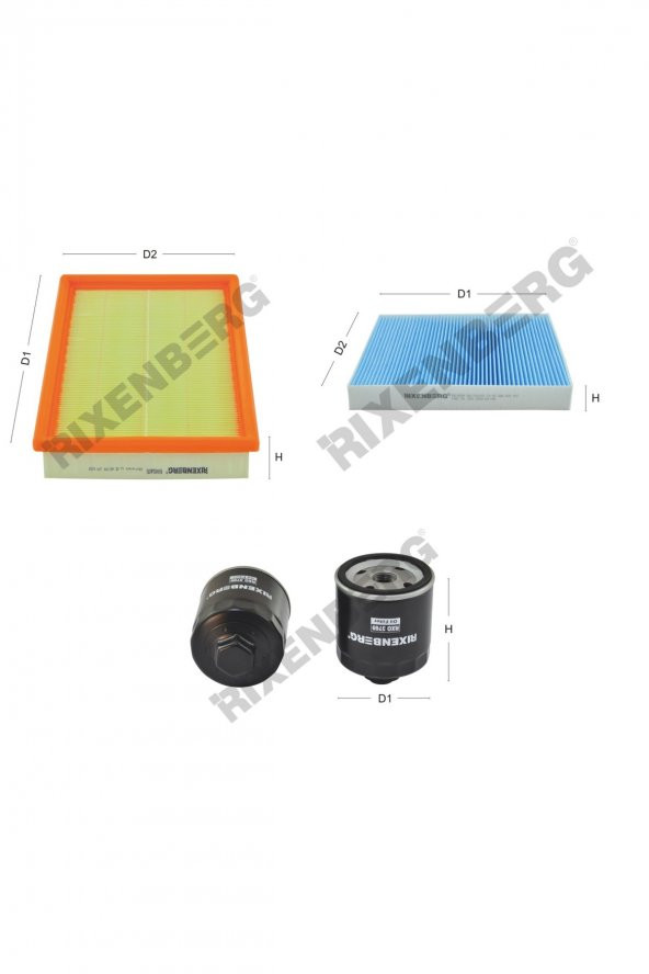 Seat Cordoba III 1.4 16V (6L2) 75-100 Hp 02-09 Rixenberg Filtre Bakım Seti ürün görseli