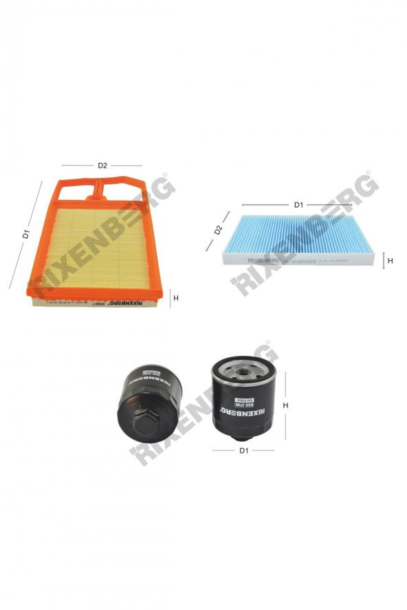 Seat Inca 1.4 16V 75 Hp 00-04 Rixenberg Filtre Bakım Seti ürün görseli