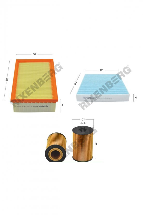 Seat Ateca 2.0 Tdi 110-143-150-190 Hp 16 > Rixenberg Filtre Bakım Seti ürün görseli