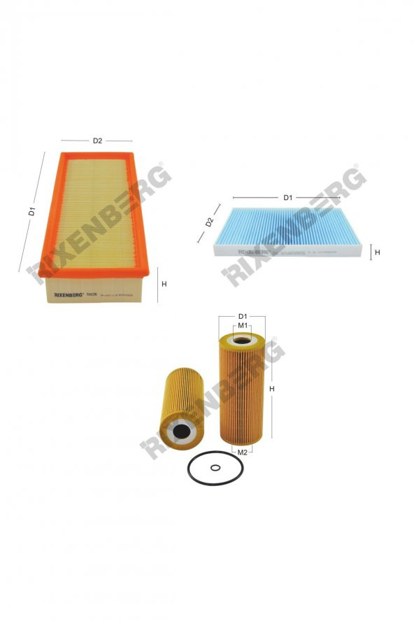 Seat Cordoba I 1.9 Sdi / 1.9 Tdi 64-90 Hp 96-99 Rixenberg Filtre Bakım Seti ürün görseli