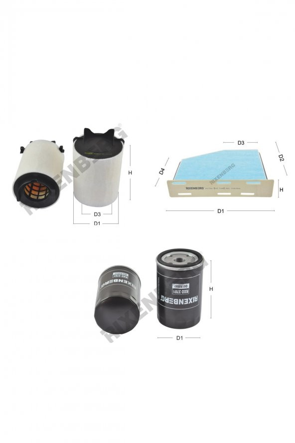 Seat Toledo III 1.6 (5P2) 102 Hp 04-09 Rixenberg Filtre Bakım Seti ürün görseli 1