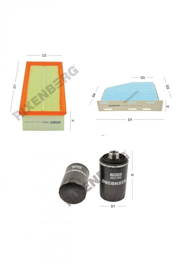 Seat Leon II 2.0 Tfsi Fr (1P1) 211 Hp 09 > Rixenberg Filtre Bakım Seti ürün görseli