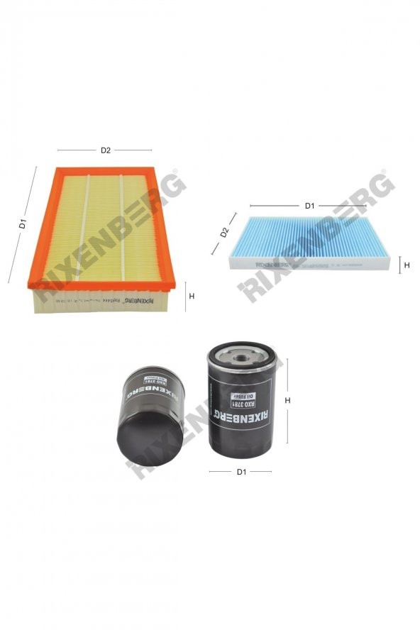 Seat Leon I 1.8 20V / Turbo / Cupra (1M1) 125-180-210 Hp 99-05 Rixenberg Filtre Bakım Seti ürün görseli