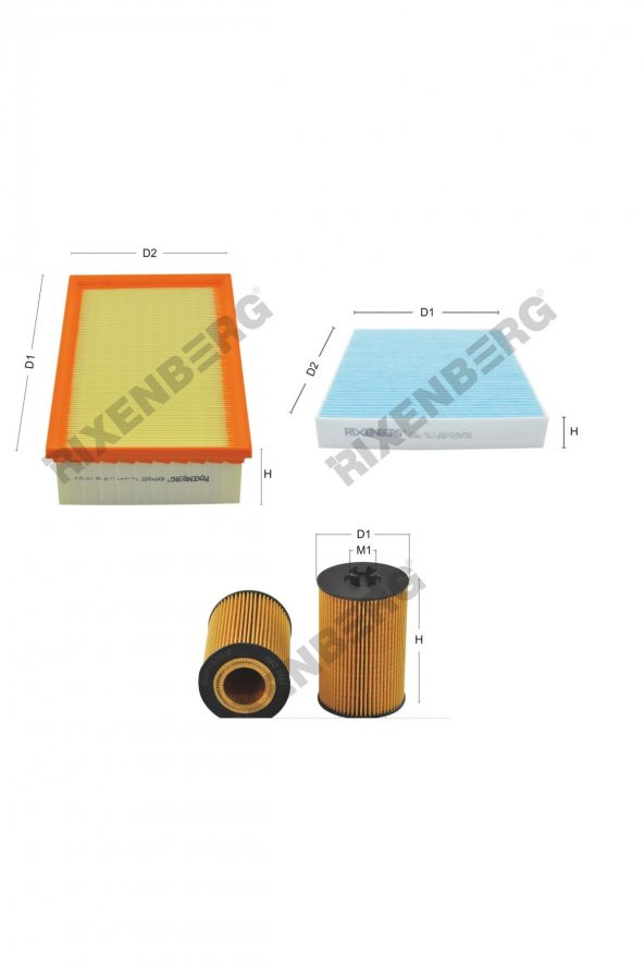 Seat Leon III 1.6 Tdi 90-110-115 Hp 12 > Rixenberg Filtre Bakım Seti ürün görseli