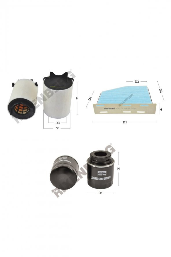 Seat Leon II 1.2 Tsi (1P1) 105 Hp 10 > Rixenberg Filtre Bakım Seti ürün görseli