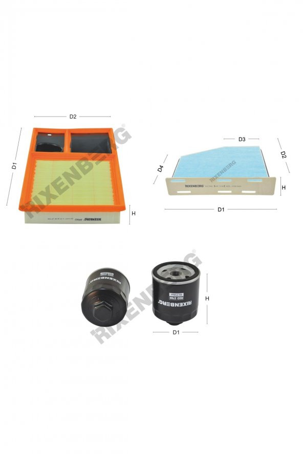 Seat Leon II 1.4 (1P1) 86 Hp 06 > Rixenberg Filtre Bakım Seti ürün görseli