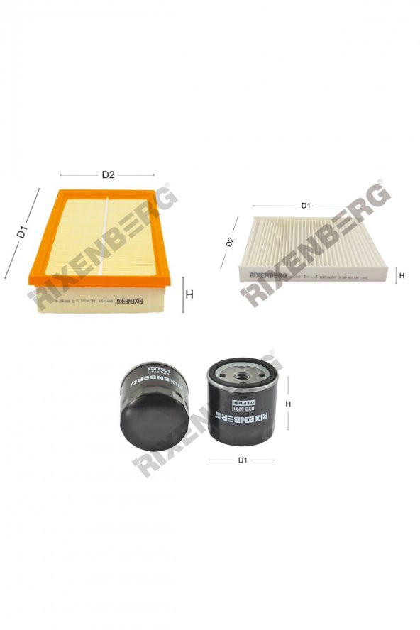 Seat Ibiza VI 1.0 Mpi (KJ) 80 Hp 18 > Rixenberg Filtre Bakım Seti ürün görseli