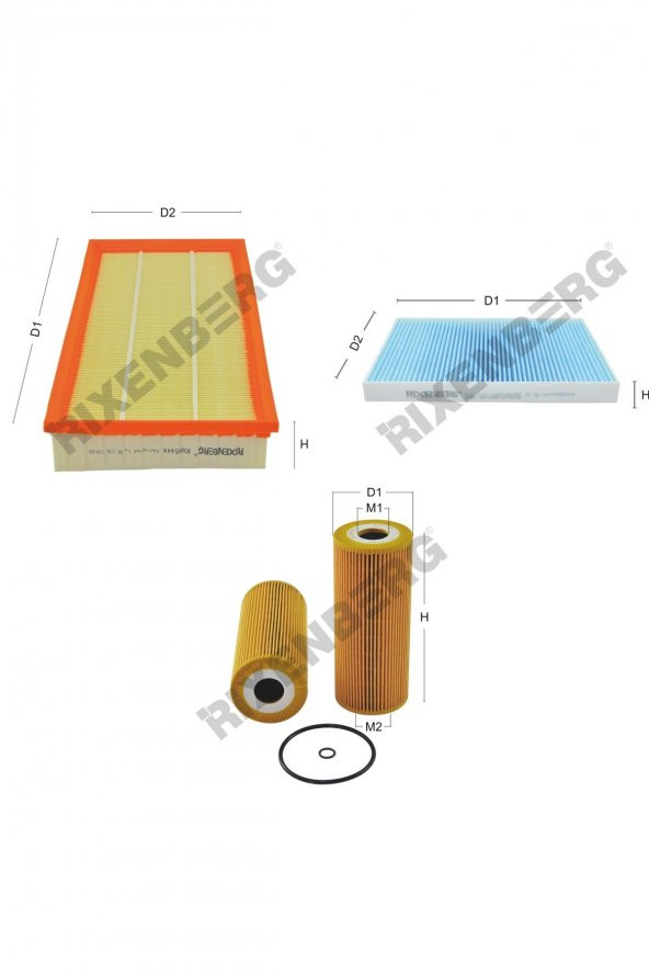 Seat Toledo II 1.9 Tdi (1M2) 90-110-130-150 Hp 99-06 Rixenberg Filtre Bakım Seti ürün görseli