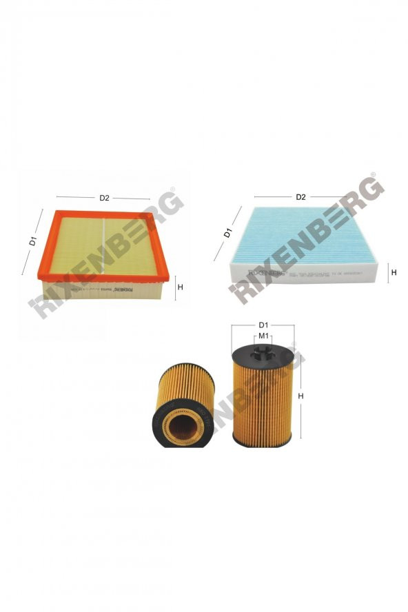 Seat Toledo IV 1.6 Tdi (KG3) 116 Hp 15 > Rixenberg Filtre Bakım Seti ürün görseli