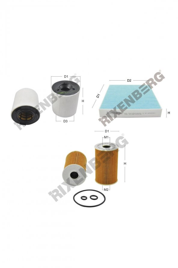 Seat Toledo IV 1.6 Tdi (KG3) 90-105 Hp 12 > Rixenberg Filtre Bakım Seti ürün görseli