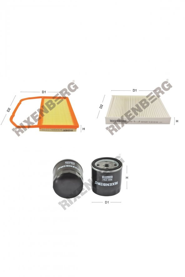 Seat Ibiza VI 1.0 Mpi (KJ) 65-75 Hp 17 > Rixenberg Filtre Bakım Seti ürün görseli