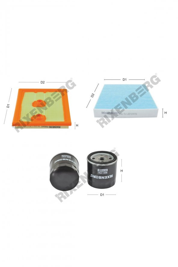 Seat Leon III 1.2 Tsi 86-105-110 Hp 12 > Rixenberg Filtre Bakım Seti ürün görseli 1