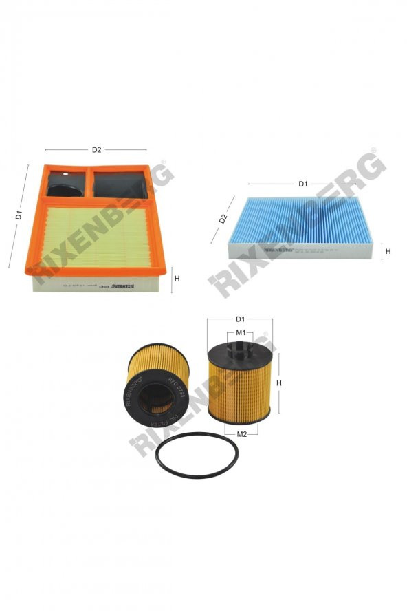 Seat Ibiza V 1.6 16V (6J) 105 Hp 08 > Rixenberg Filtre Bakım Seti ürün görseli