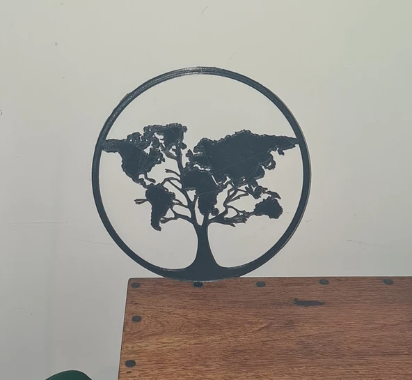 Byr AğaçDünya Haritası 2d Tablo T5155326 3D - Resim 2