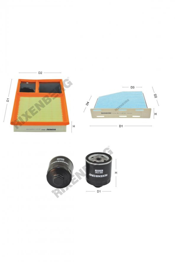 Seat Toledo III  1.4 (5P2) 86 Hp 06-09 Rixenberg Filtre Bakım Seti ürün görseli